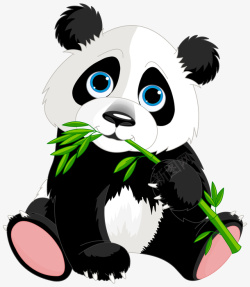 国宝大熊猫一只吃竹子的大熊猫高清图片