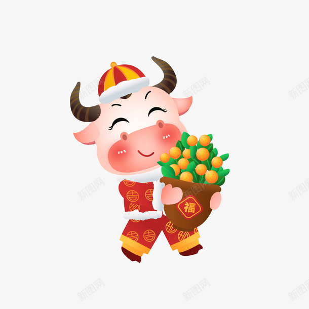 小牛牛年喝酒png免抠素材_88icon https://88icon.com 小牛 卡通牛 2021 春节元素