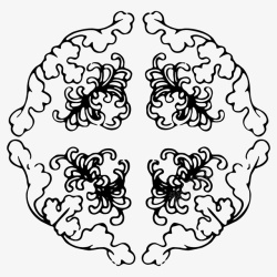 花纹圆形传统图案素材