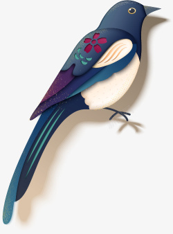 中国风小鸟抠图水墨素材