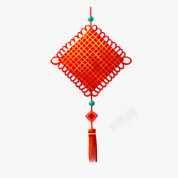 喜庆新年春节中国结红色素材