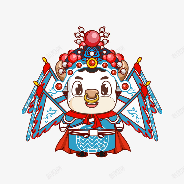 京剧小牛素材png免抠素材_88icon https://88icon.com 京剧小牛素材 新年小牛 小牛素材 新年元素