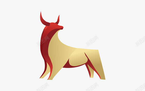 生肖牛简约形象矢量插画设计素材eps免抠素材_88icon https://88icon.com ip形象 插画 新年 牛年 简约