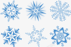 六角雪花多种样式的雪花高清图片