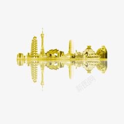 郑州建筑金色郑州城市素材高清图片