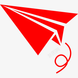 红色小飞机免扣素材方便快捷飞机素材
