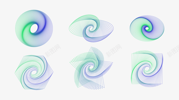 渐变异形形状ai免抠素材_88icon https://88icon.com 渐变 异性形状 圆形 配饰