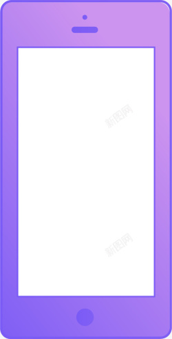 紫色几何矩形手机素材