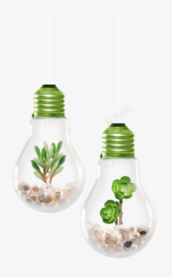 节能灯泡绿化环保素材