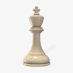 一个白色国际象棋素材