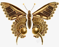 金色金箔装饰蝴蝶素材