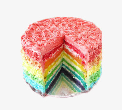 彩虹蛋糕彩虹时尚蛋糕高清图片