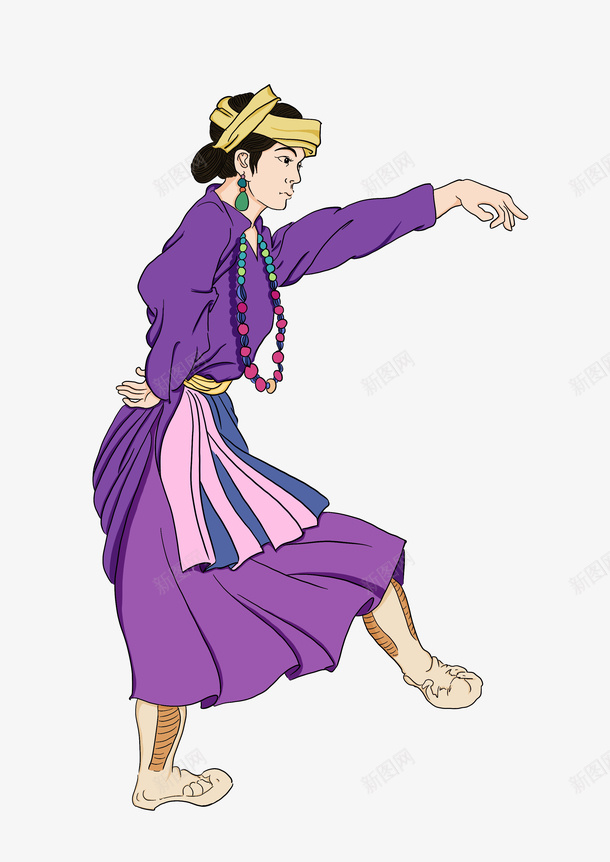 少数民族跳舞女孩1png免抠素材_88icon https://88icon.com 女孩 跳舞 手绘 少数民族