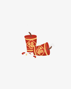 国潮元素年货节春节传统中国风鞭炮素材