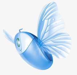 翅膀样式长翅膀的蓝鼠标高清图片