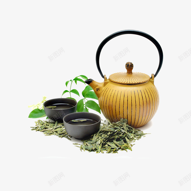 绿茶茶壶茶馆png免抠素材_88icon https://88icon.com 绿茶 茶壶 茶馆 茶具