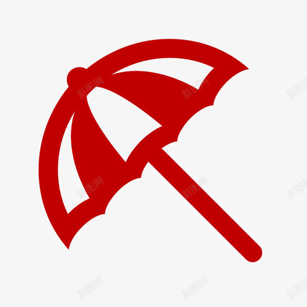红色的雨伞png免抠素材_88icon https://88icon.com 红色 雨伞 立体 下雨