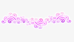 古典祥云装饰中国风紫色素材