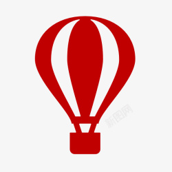 红色免扣热气球素材素材