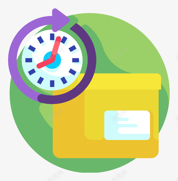 彩色元素系列时间png免抠素材_88icon https://88icon.com 彩色 卡通 手绘 png