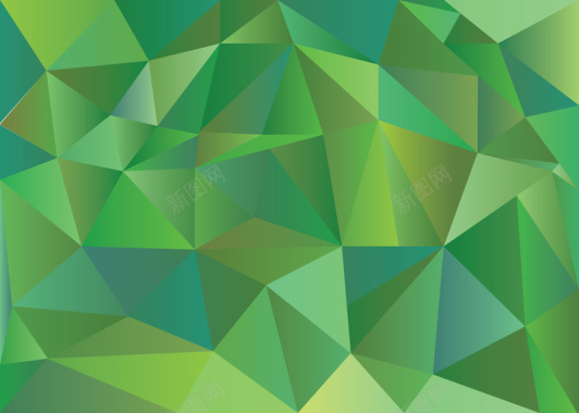 绿色的多边形晶体高清背景图背景