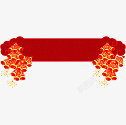 红标签新春过年鞭炮标签素材红高清图片