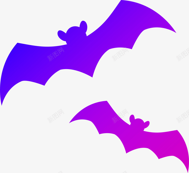 蓝紫色渐变蝙蝠矢量放大方便png免抠素材_88icon https://88icon.com 蓝紫色 渐变 蝙蝠 矢量 放大 方便