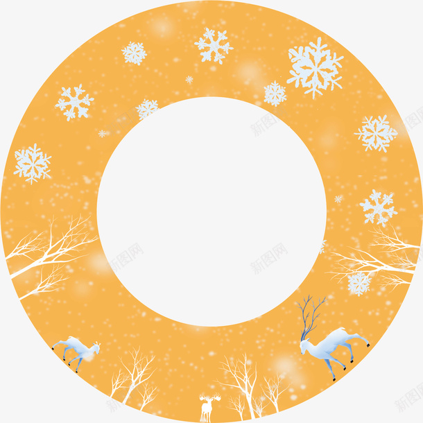 圆形雪花花纹png免抠素材_88icon https://88icon.com 圆形 雪花 花纹 冬日