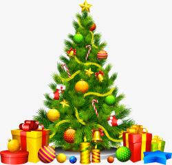一颗圣诞树一颗圣诞树和礼物高清图片