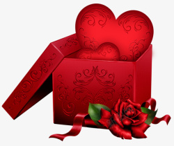 玫瑰盒子情人节礼物盒子玫瑰高清图片