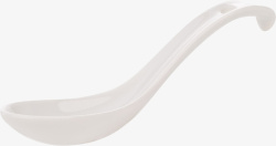 白色陶瓷勺子汤勺匙羹甜品勺素材