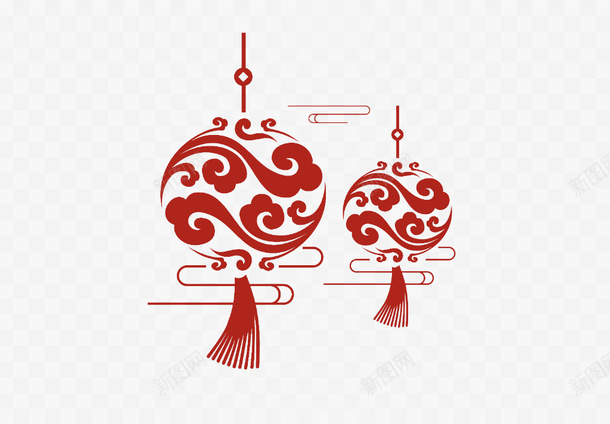 中国风新年喜庆剪纸png免抠素材_88icon https://88icon.com 新年 中国风 喜庆 剪纸 挂坠 祝福 平安