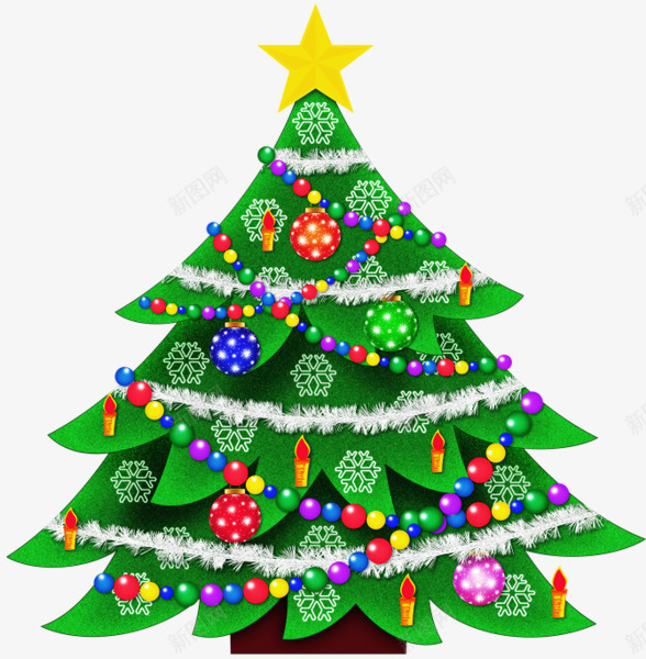 圣诞树挂满装饰png免抠素材_88icon https://88icon.com 圣诞节 礼物 圣诞树 节日