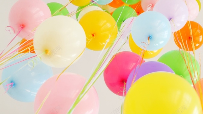 五颜六色的气球节日背景