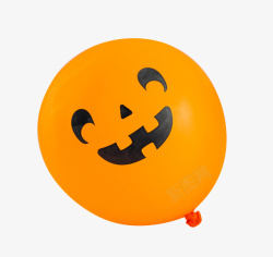 鬼脸气球万圣节橙色南瓜气球高清图片