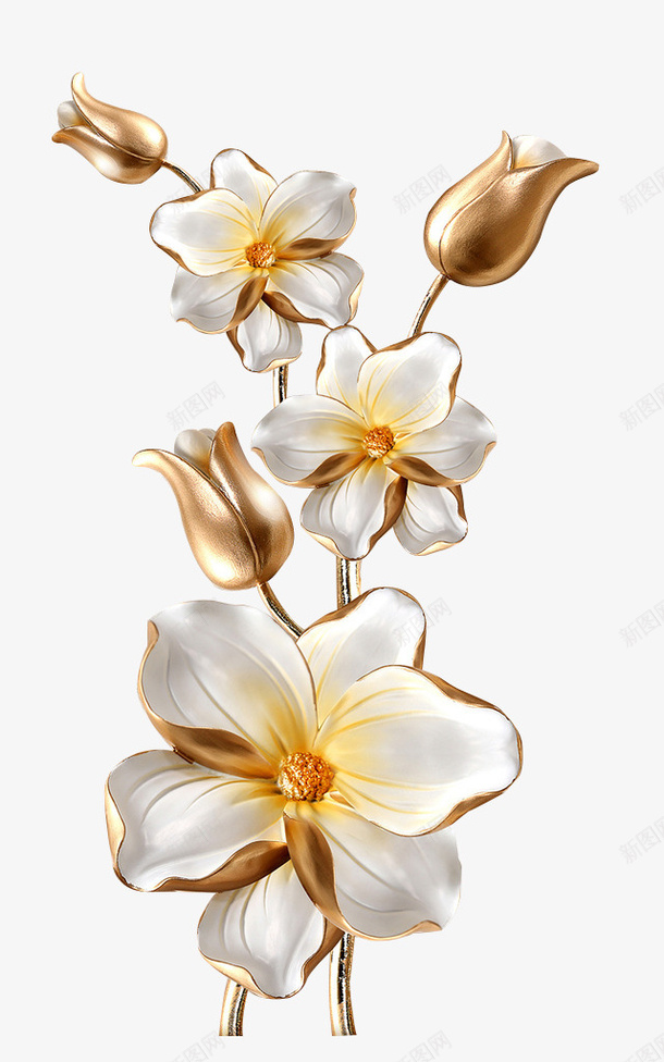 中式房地产金色金箔装饰花png免抠素材_88icon https://88icon.com 中式 房地产 金色 金箔 装饰花