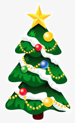 一颗圣诞树一颗装饰的圣诞树高清图片