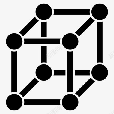 生物分子科学结构区块链化学图标