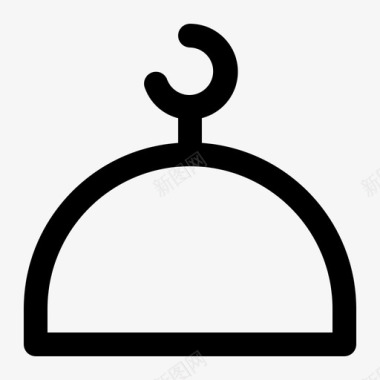 公共标识红清真寺导航地点图标