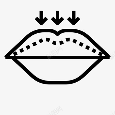 唇整容唇口缩小图标