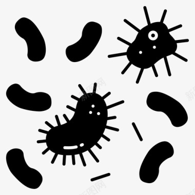 微生物学病毒细菌疾病图标