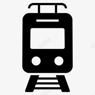 公交地铁标识火车机车铁路图标