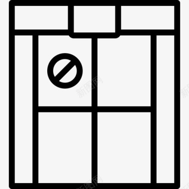 禁止入内门入内图标