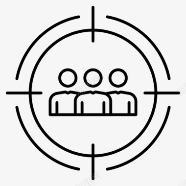 郊游组团目标受众公司查找图标