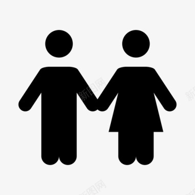 异性异性恋夫妻女性图标