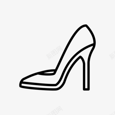 女鞋粉色女鞋高跟鞋女鞋时装鞋类图标