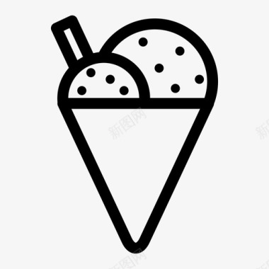 蛋卷冰淇淋蛋卷甜点图标