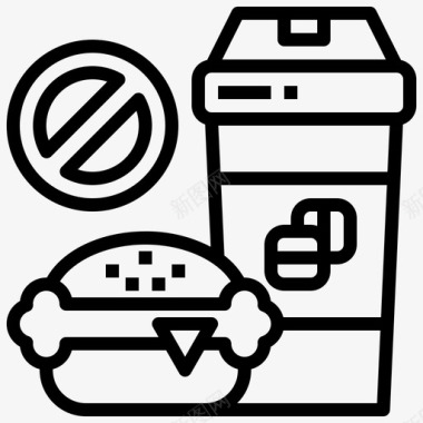 医疗垃圾通道没有垃圾食品垃圾食品没有汉堡图标