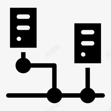 区块链科技服务器数据库托管图标