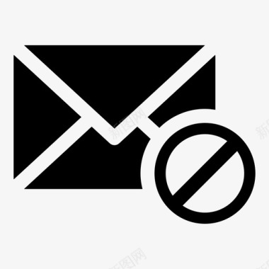垃圾邮件垃圾邮件取消电子邮件图标